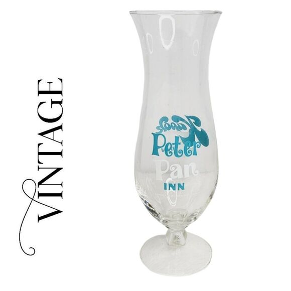 Vintage Other - Vintage mid century tiki Peter Pan Inn hurricane glass cocktail